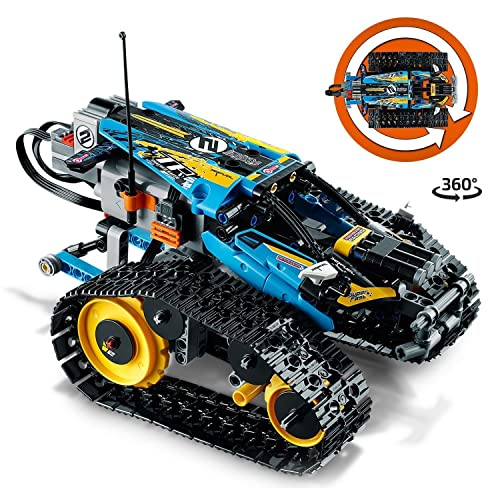 LEGO 42095 Technic Vehículo Acrobático a Control Remoto, Coche Teledirigido para Niños, Maqueta de Coche RC de Alta Velocidad