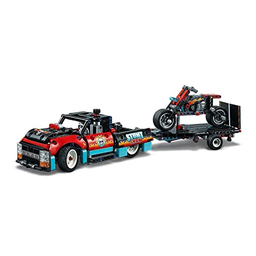 LEGO 42106 Technic Espectáculo Acrobático: Camión y Moto Juguete de Construcción