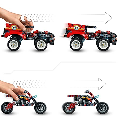 LEGO 42106 Technic Espectáculo Acrobático: Camión y Moto Juguete de Construcción