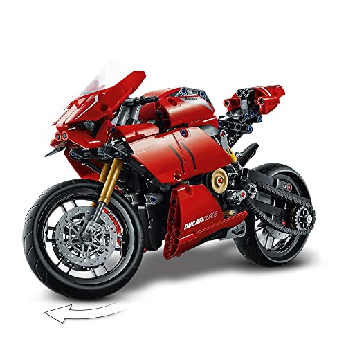 LEGO 42107 Technic Ducati Panigale V4 R Motocicleta Modelo de Exposición Coleccionable Moto Superbike Set de Construcción