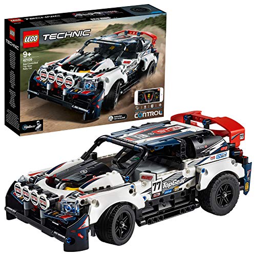 LEGO 42109 Technic Control+ Coche de Rally Top Gear Controlado por App, Teledirigido para Niños +9 Años, Maqueta para Construir