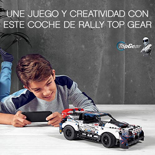 LEGO 42109 Technic Control+ Coche de Rally Top Gear Controlado por App, Teledirigido para Niños +9 Años, Maqueta para Construir