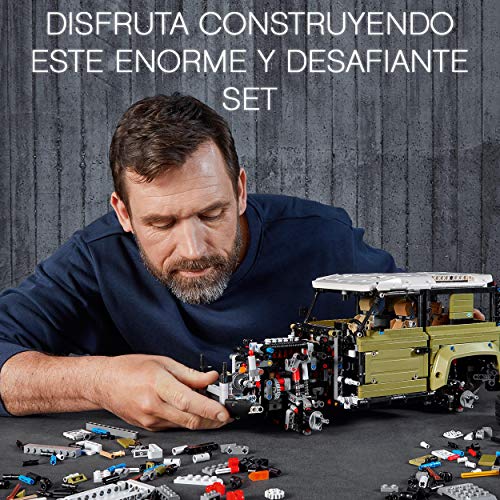 LEGO 42110 Technic Land Rover Defender, Todoterreno de Juguete, Maqueta de Coche para Construir