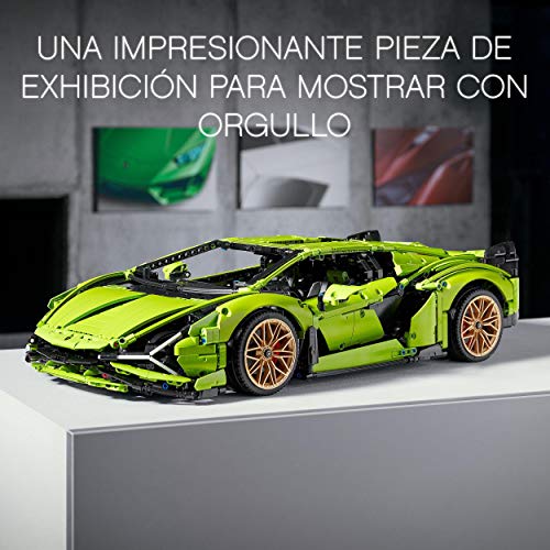 LEGO 42115 Technic Lamborghini Sián FKP 37 Coche de Carreras Set de Construcción para Adultos Modelo Exclusivo de Coleccionista