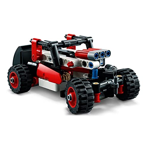 LEGO 42116 Technic 2en1 Minicargadora, Excavadora o Hot Rod, Modelo y Coche de Juguete, Vehículo de Construcción