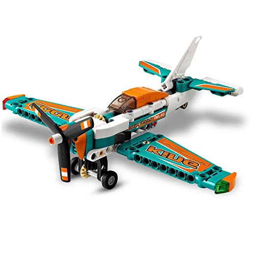 LEGO 42117 Technic Avión de Carreras, Juguete de Construcción 2 en 1 para Niños y Niñas + 7 Años, Idea de Regalo