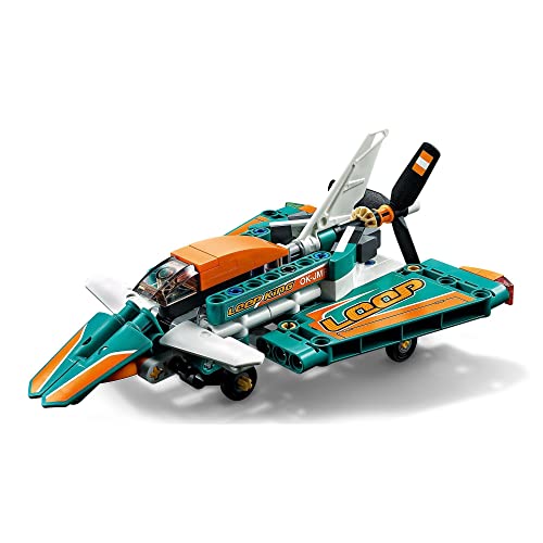 LEGO 42117 Technic Avión de Carreras, Juguete de Construcción 2 en 1 para Niños y Niñas + 7 Años, Idea de Regalo