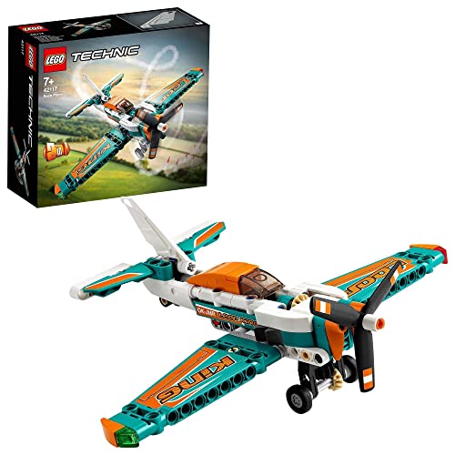 LEGO 42117 Technic Avión de Carreras, Juguete de Construcción 2 en 1 para Niños y Niñas + 7 Años, Idea de Regalo