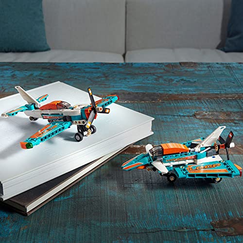 LEGO 42117 Technic Avión de Carreras, Juguete de Construcción 2 en 1 para Niños y Niñas + 7 Años, Idea de Regalo