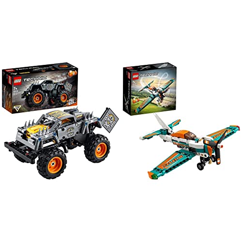 Lego 42119 Technic Monster Jam MAX-D, Modelo 2 En 1, Camión De Juguete O Quad Bike +  42117 Technic Avión De Carreras, Modelo 2 En 1, Avión De Juguete O Avión De Reacción