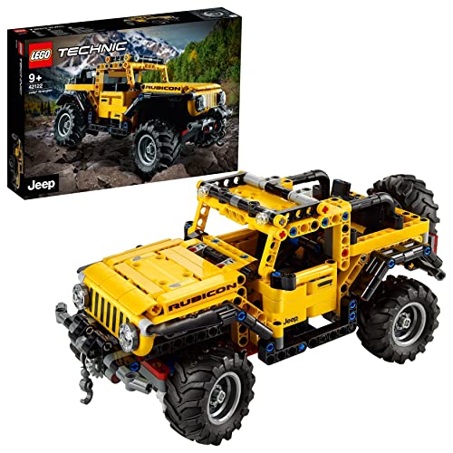 LEGO 42122 Technic Jeep Wrangler, Coche 4x4 de Juguete, Vehículo Off Roader SUV, Maqueta Set de Construcción