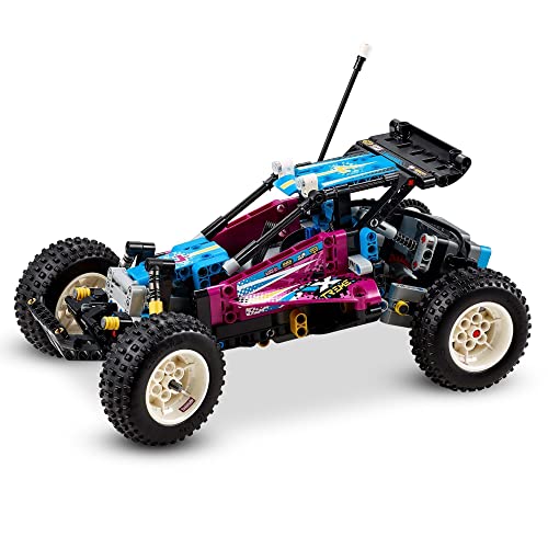 LEGO 42124 Technic Buggy Todoterreno, Coche Retro Teledirigido, Controlado por App Control+, Juguete Teledirigido para Niños