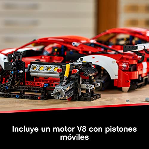 LEGO 42125 Technic Ferrari 488 GTE “AF Corse #51" Modelo de Coche de Carreras Exclusivo, Set de Construcción para Adultos