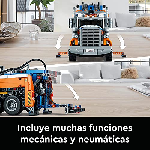 LEGO 42128 Technic Camión Remolcador de Gran Tonelaje, Juguete de Construcción de la Serie Ingeniería para Niños