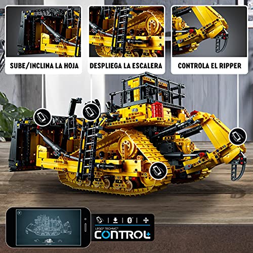 LEGO 42131 Technic Buldócer Cat D11 Controlado por App, Set de Construcción para Adultos, Vehículo a Motor para Construir con Control Remoto