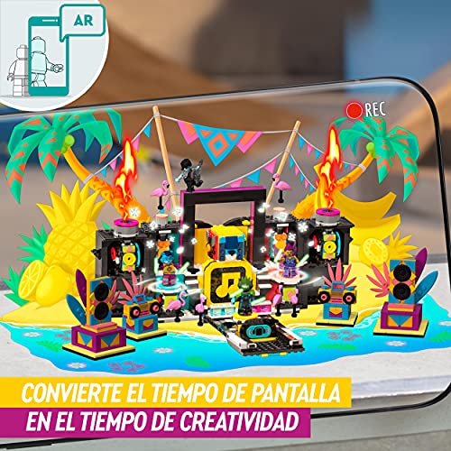 LEGO 43115 VIDIYO The Boombox, Creador de Vídeos Musicales de Juguete, App Realidad Aumentada, Set con 4 Mini Figuras