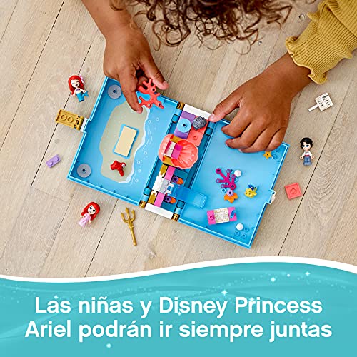 LEGO 43176 Disney Princess Cuentos e Historias: Ariel, Juego de Viaje, Juguete de la Sirenita, Regalo para Niñas y Niños +5 Años