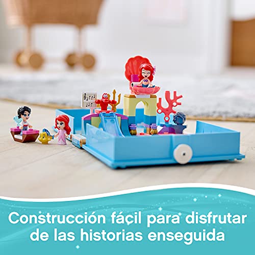 LEGO 43176 Disney Princess Cuentos e Historias: Ariel, Juego de Viaje, Juguete de la Sirenita, Regalo para Niñas y Niños +5 Años