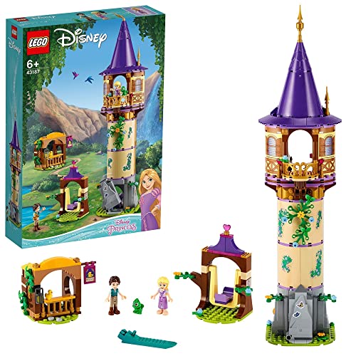 LEGO 43187 Disney Princess Torre de Rapunzel Juguete de Construcción para Niños y Niñas +6 años con 2 Mini Figuras