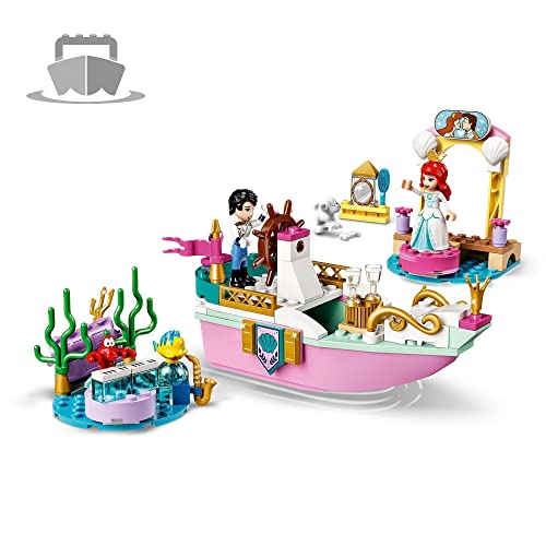 LEGO 43191 Disney Princess Barco de Ceremonias de Ariel, Juguete de Construcción de la Sirenita con Mini Muñeca, para Niños y Niñas +4 Años