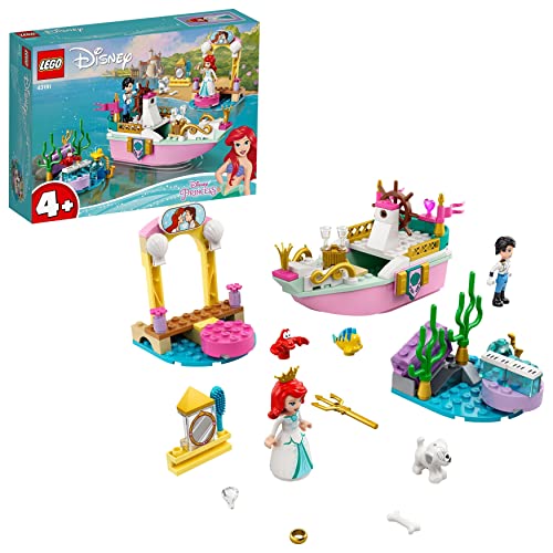 LEGO 43191 Disney Princess Barco de Ceremonias de Ariel, Juguete de Construcción de la Sirenita con Mini Muñeca, para Niños y Niñas +4 Años