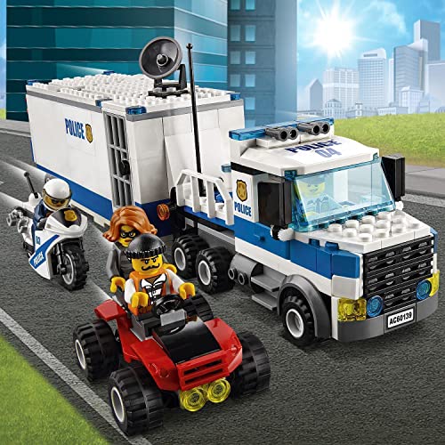 LEGO 60139 City Policía Centro de Control Móvil, Camión de Juguete para Niños +6 Años con Moto, Coche y 3 Mini Figuras