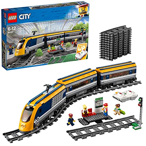 LEGO 60197 City Trains Tren de pasajeros, Set de Construcción con Motor a Control Remoto por Bluetooth con Mini Figuras