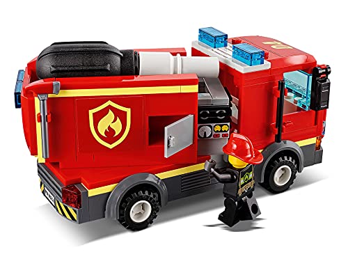 LEGO 60214 City Rescate del Incendio en la Hamburguesería, Camión de Bomberos de Juguete para Niños +5 Años con Mini Figuras