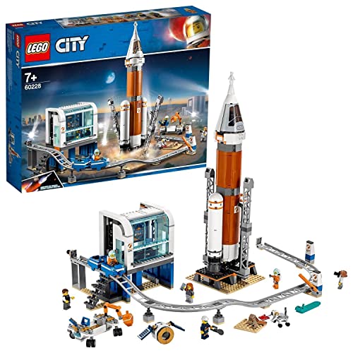 LEGO 60228 City Cohete Espacial de Larga Distancia y Centro de Control, Juguete de Construcción