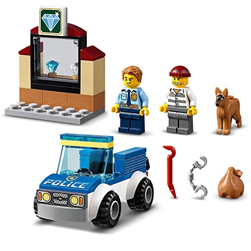 LEGO 60241 City Policía: Unidad Canina, Coche de Juguete con Mini Figura de Perro, Regalo para Niños y Niñas +4 Años