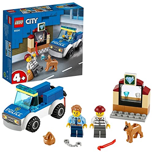 LEGO 60241 City Policía: Unidad Canina, Coche de Juguete con Mini Figura de Perro, Regalo para Niños y Niñas +4 Años