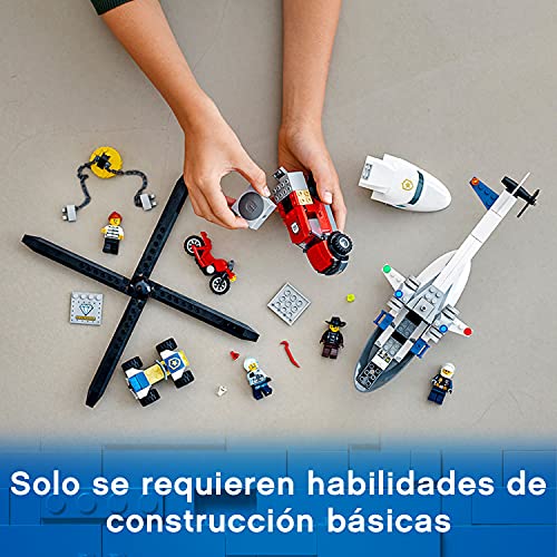 LEGO 60243 City Policía: Persecución en Helicóptero Set de Construcción con Vehículos para Niños +5 años