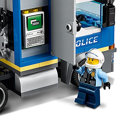 LEGO 60244 City Policía: Camión de Transporte del Helicóptero, Set de Construcción para Niños +5 años