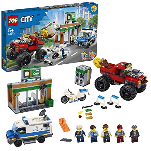 LEGO 60245 City Policía: Atraco del Monster Truck Set de Construcción con Vehículos