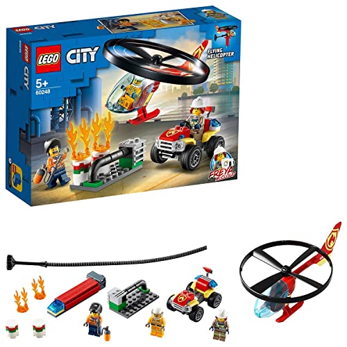 LEGO 60248 City Intervención del Helicóptero de Bomberos Juguete de Construcción