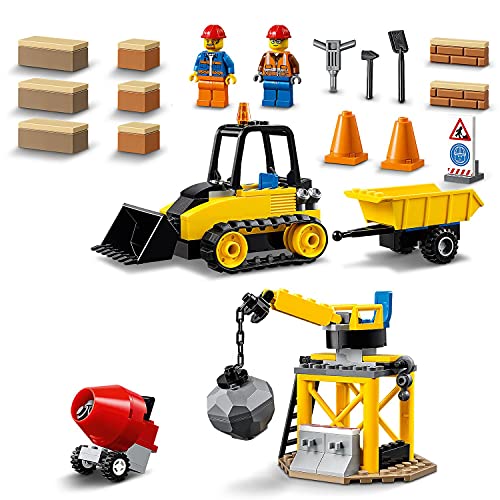 LEGO 60252 City Buldócer de Construcción Juguete de Construcción para Niños y Niñas +4 años con 2 Mini Figuras