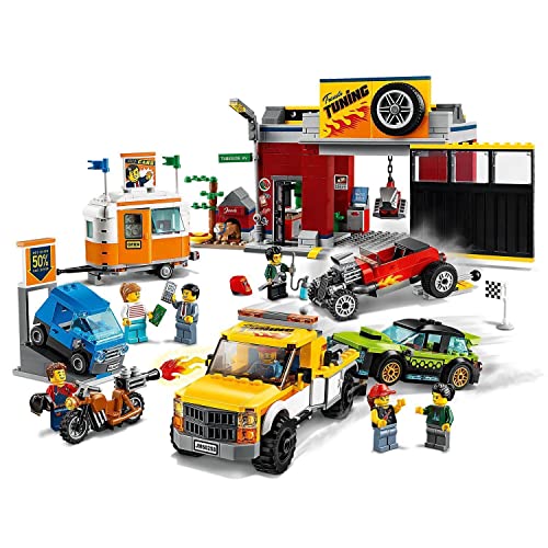 LEGO 60258 City Taller de Tuneo Juguete de Construcción para Niños y Niñas +6 años con 7 Mini Figuras