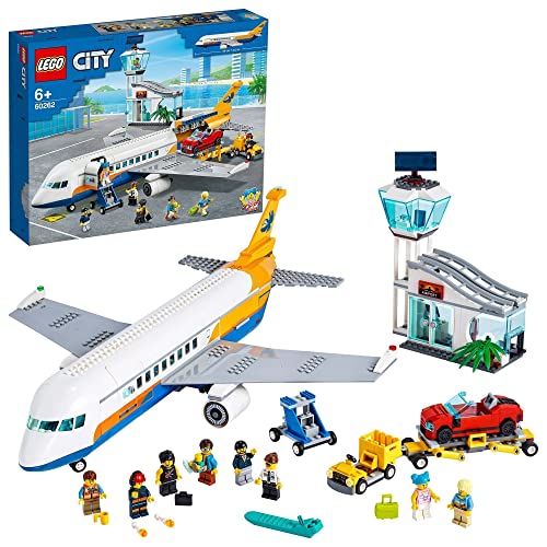 LEGO 60262 City Avión de Pasajeros con Terminal y Camión, Juguete de Construcción para Niños +6 años