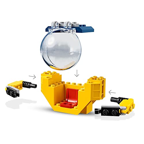 LEGO 60263 City Océano: Minisubmarino, Juguete de Construcción con Figurita, Cofre de Tesoro Pirata y Pez Martillo