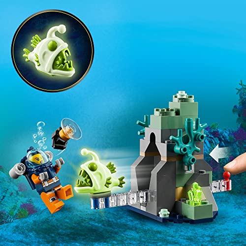 LEGO 60264 City Océano: Submarino de Exploración, Set de Construcción para Niños +5 años con Dron Subacuático y Mini Figuras