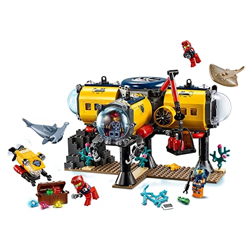 LEGO 60265 City Océano: Base de Exploración, Set de Construcción para Niños +6 años con Dron Subacuático y Mini Figuras