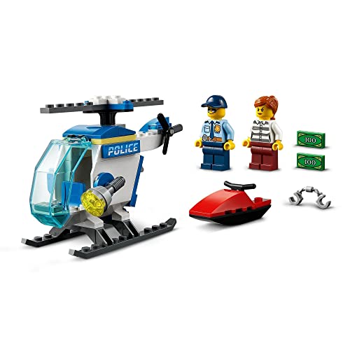 LEGO 60275 City Policía Helicóptero de Policía, Juguete con Minifiguras, Idea de Regalo para Niños y Niñas +4 Años