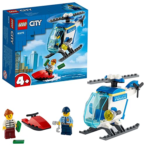 LEGO 60275 City Policía Helicóptero de Policía, Juguete con Minifiguras, Idea de Regalo para Niños y Niñas +4 Años