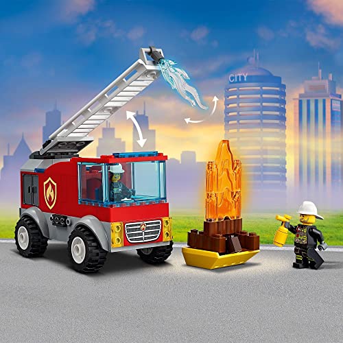 LEGO 60280 City Bomberos, Camión de Bomberos Juguete con Escalera y Mini Figura de Bombero, Idea de Regalo para Niños y Niñas +4 Años