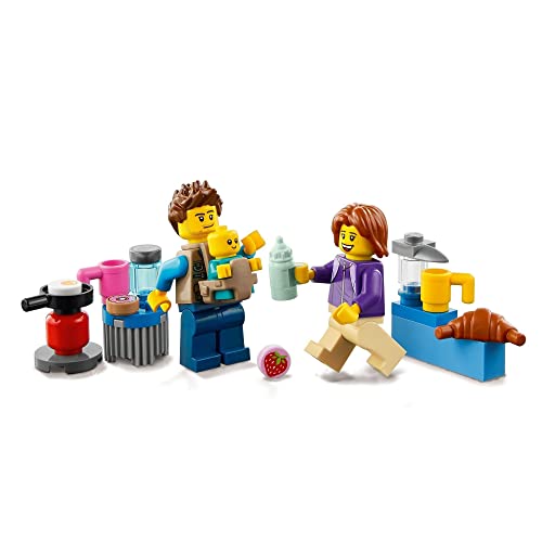 LEGO 60283 City Grandes Vehículos Autocaravana de Vacaciones, Set de Juego para Niños y Niñas +5 Años, con Minifiguras