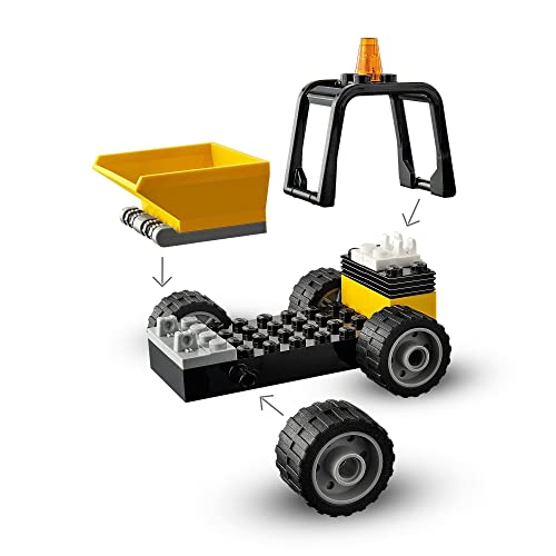 LEGO 60284 City Vehículo de Obras en Carretera, Vehículo de Construcción con Cargador Frontal, Excavadora de Juguete para Niños +4 Años