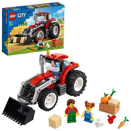 LEGO 60287 City Grandes Vehículos Tractor, Juguete de Granja con Figura de Conejo, para Niños y Niñas +5 Años