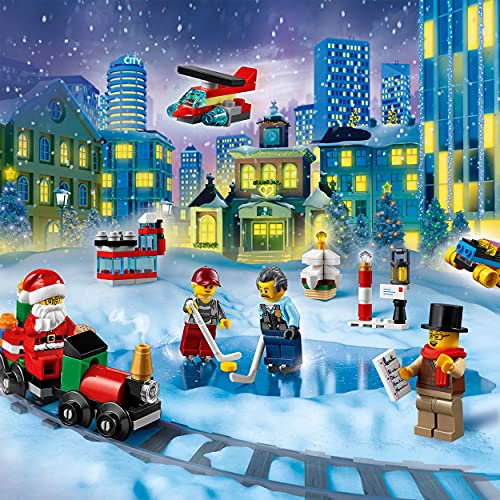 LEGO 60303 City: Calendario de Adviento de 2021, Niños a Partir de 5 Años, con Tablero de Juego y 6 Mini Figuras