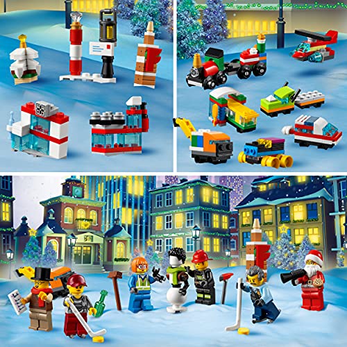 LEGO 60303 City: Calendario de Adviento de 2021, Niños a Partir de 5 Años, con Tablero de Juego y 6 Mini Figuras