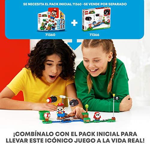 LEGO 71366 Super Mario Set de Expansión: Avalancha de Bill Balazos, Juguete de Construcción para Niños y Niñas +7 años